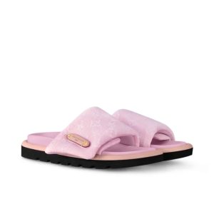 LOUIS VUITTON POOL PILLOW FLAT COMFORT MULE ROSE 1AGUZD