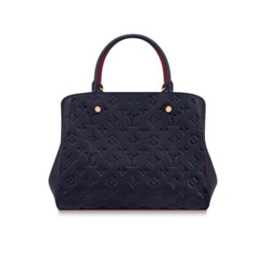 Louis Vuitton Montaigne MM Monogram Empreinte Leather Navy Blue 33Cm M42746