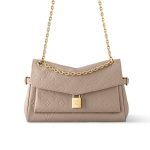 LOUIS VUITTON ANYTIME FLAP BAG TOURTERELLE GRAY 29CM M14973