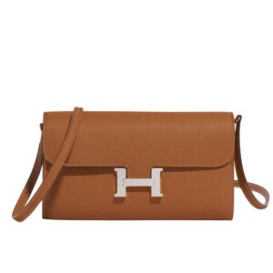 Hermes Constance Wallet To Go Gold Epsom Silver Hardware 21Cm