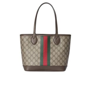 Gucci Ophidia Small Tote Bag Beige And Ebony GG 25Cm