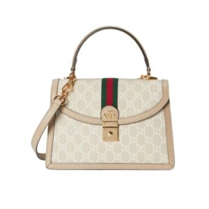 Gucci Ophidia Small Top Handle Bag Beige 25Cm
