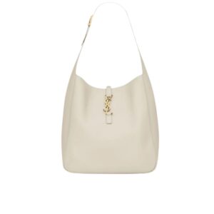 YSL Le 5 À 7 Supple Large In Grained White 31Cm 753837AAAUQ9207