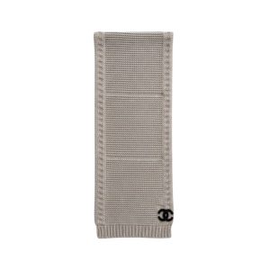 Chanel Cashmere Knit Scarve Beige