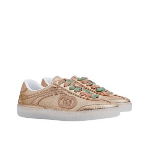 Gucci Women G75 Sneaker Bronze Textured