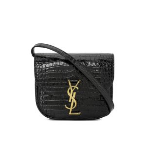 Saint Laurent Kaia Small Satchel Shoulder Bag Black 17Cm