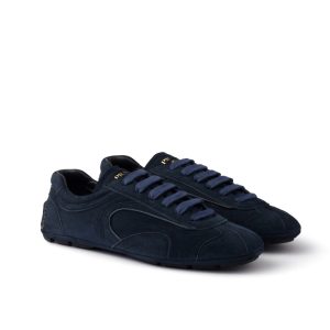 Prada Montecarlo Re Edition 2005 Suede Sneakers Navy