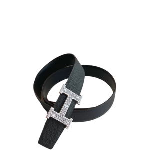 HERMES TOUAREG LEATHER BELT BLACK 38MM