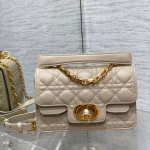Small Dior Jolie Top Handle Bag Powder Beige